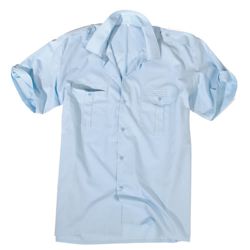 Košile SERVIS krátký rukáv na knoflíky SVÌTLE MODRÁ