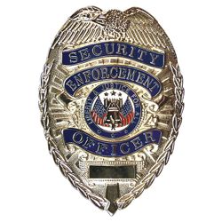 Odznak DELUXE SECURITY ENFORCEMENT OFFICER STBRN - zvtit obrzek