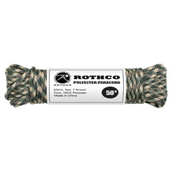 ra PARACORD polyester 550LB 15 m 4mm WOODLAND