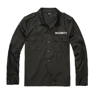 Košile US SECURITY dlouhý rukáv ÈERNÁ